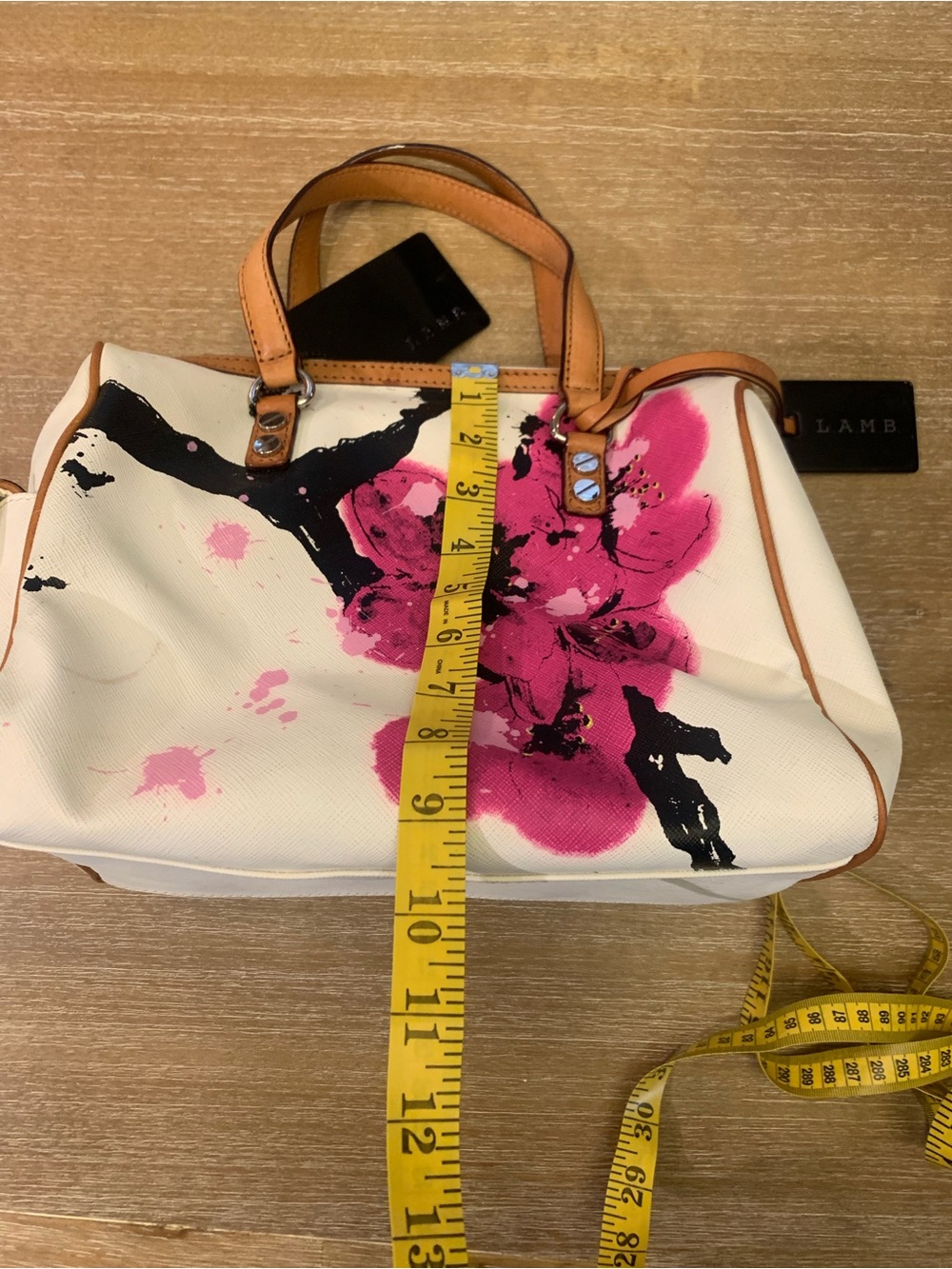 L.A.M.B by Gwen Stefani Cherry  Blossom Top Handle Satchel - Picture 3 of 13